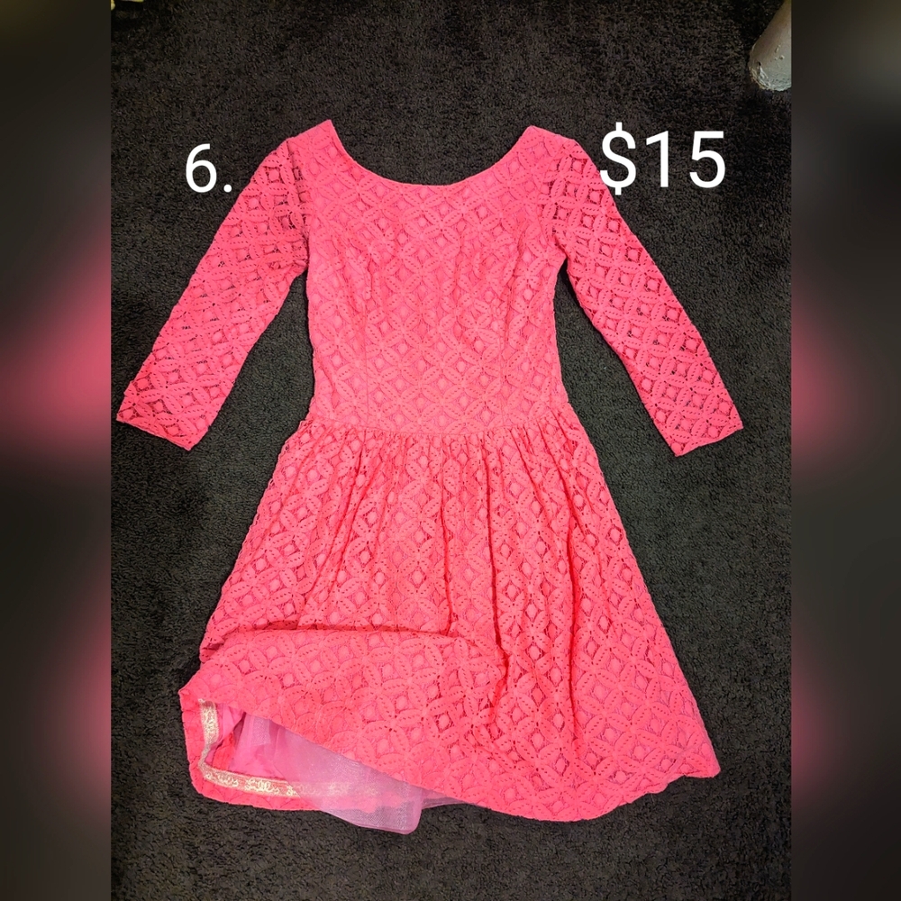 Lilly Pulitzer, size 0, hot pink dress with tool fluffy skirt